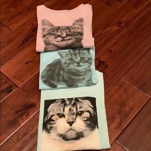 Set of 3 Cat Tees